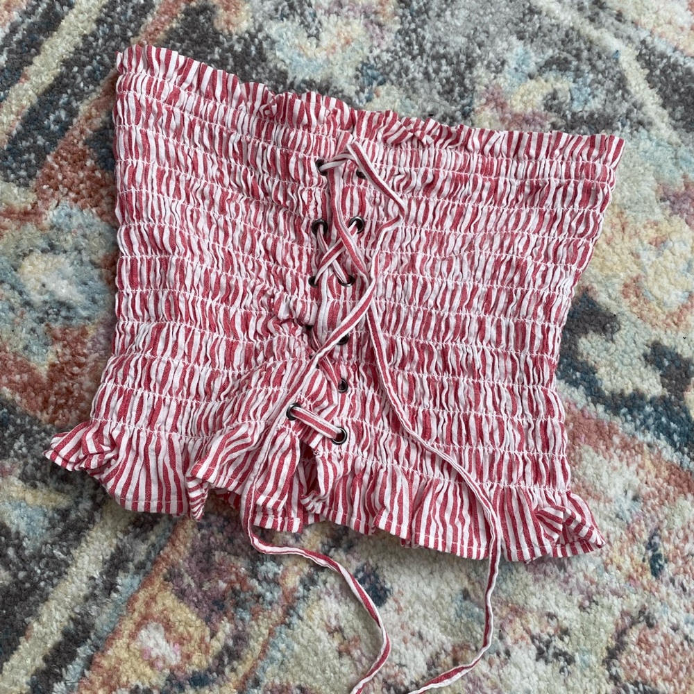 Work twice American eagle tube top size small